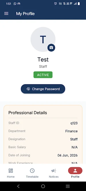S.D. Convent Staff App Screenshot 3