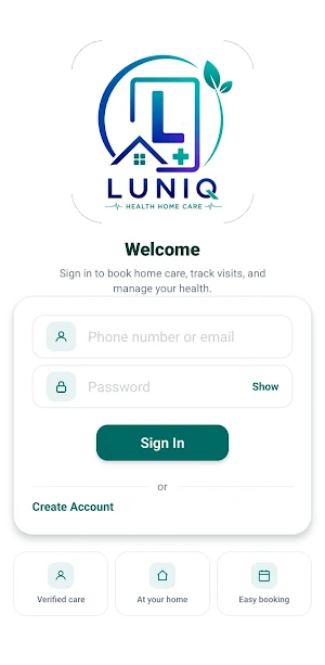 Luniq Home Care Screenshot 0