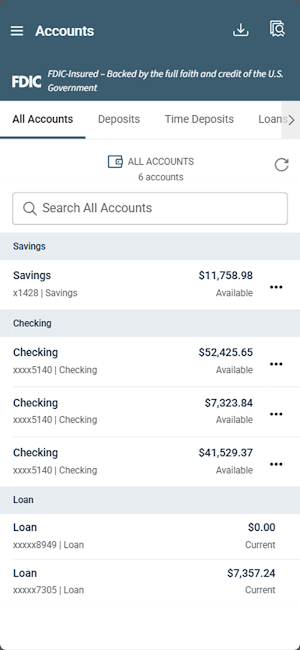Dart Bank Treasury Management Screenshot 2