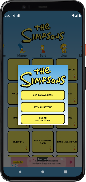Simsons Soundboard Screenshot 2
