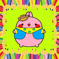 Cute Molang Coloring Book