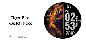 Tiger Fire Watch Face Screenshot 1