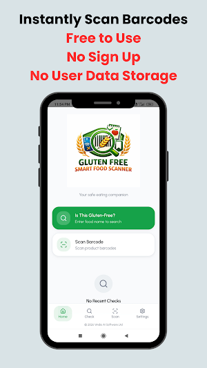 GlutenFree Smart Food Scanner Screenshot 0
