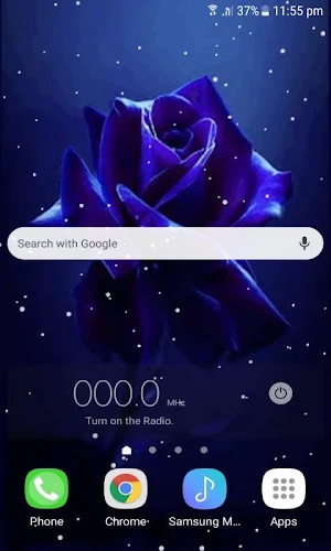 Dark Blue Rose LWP Screenshot 1
