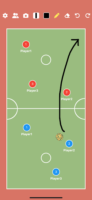 Sepak Takraw Tactic Board Screenshot 1