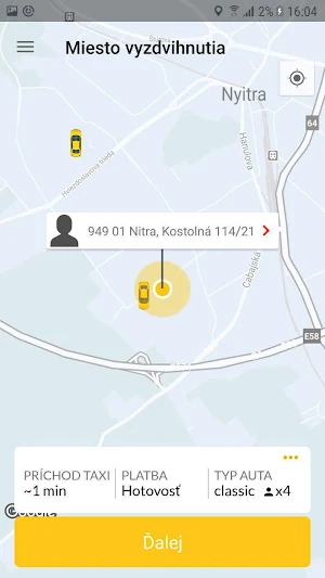 Moje Taxi Nitra Screenshot 2