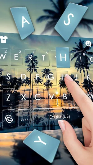 Sunset Beach Leisure Keyboard Theme Screenshot 1