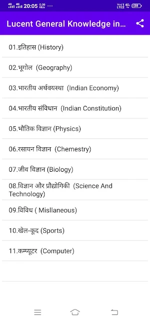 Lucent General Knowledge Book screenshot 1