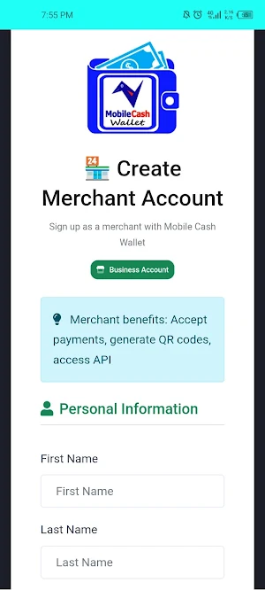 Mobile Cash Wallet Screenshot 1