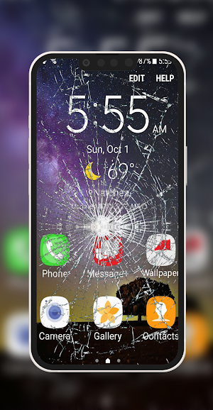 Broken Screen Wallpaper Screenshot 1