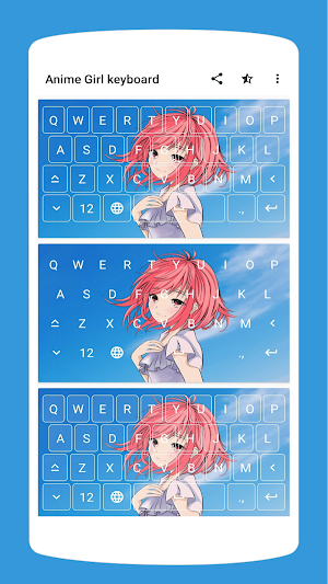 Anime Girl Keyboard Theme Screenshot 3
