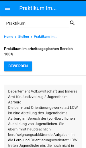 Swiss Lehrstellen Screenshot 2