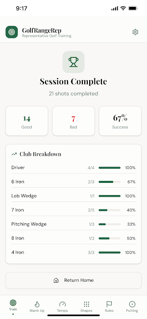 GolfRangeRep Screenshot 3