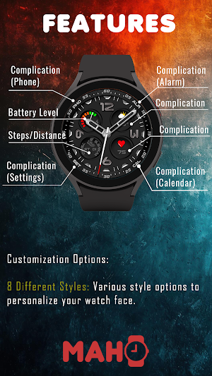 MAHO014 Wear OS Watch Face Screenshot 1