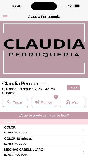 Claudia Perruqueria Screenshot 0