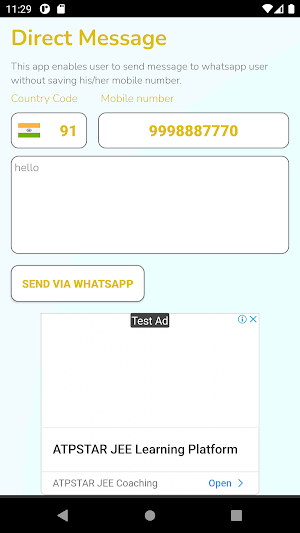 Direct Message Screenshot 1