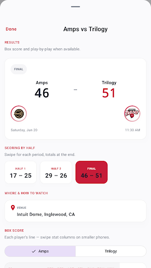Big3: Stats & Scores Screenshot 2