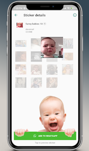 Animated Cute & Funny Babies WAStickerApps Screenshot 3