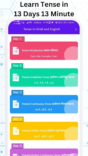 Tense in Hindi and English Screenshot 1