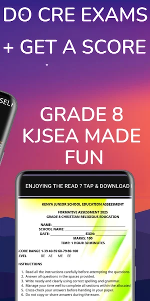 Grade 8 CRE KJSEA CBC Exams Screenshot 1