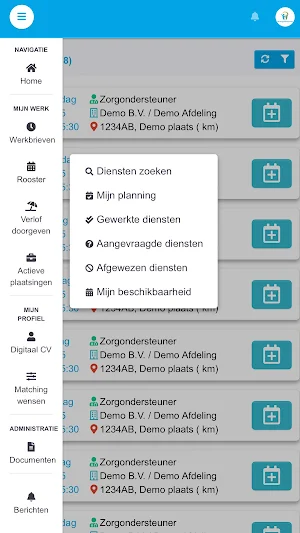 FM ZorgPortaal Screenshot 2