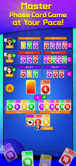 Phase card game offline party Screenshot 3