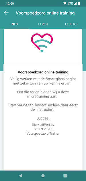Voorspoedzorg e-Learning Screenshot 1