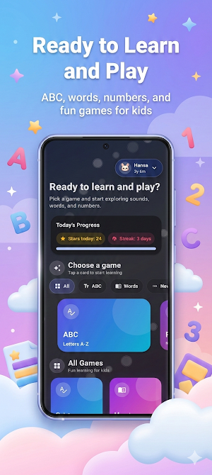 Kids Fun & Play – Learn Words Screenshot 0