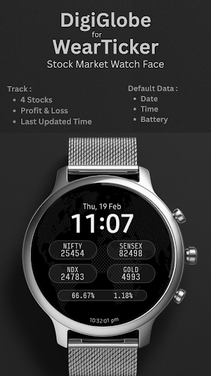 DigiGlobe Face for WearTicker Screenshot 0