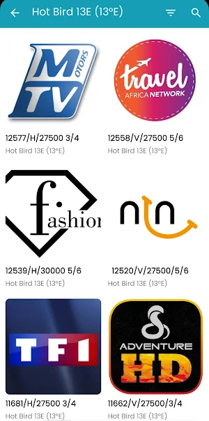 Satellite Channels Frequencies Screenshot 2