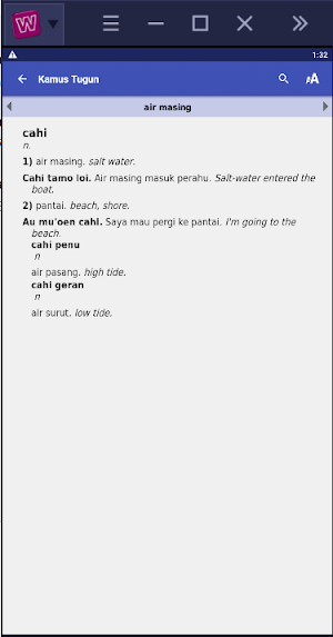 Kamus Tugun / Tugun Dictionary Screenshot 2