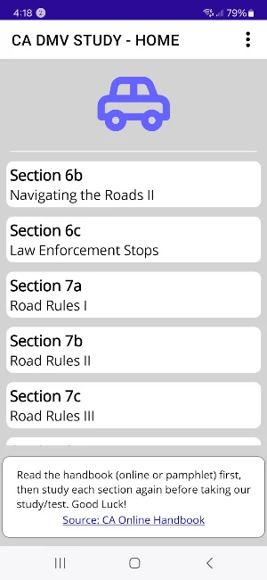 CA DMV Study Pro Screenshot 1