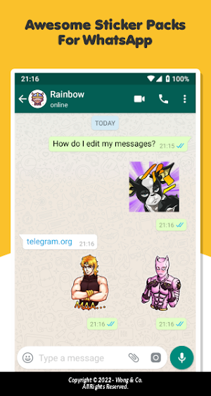 Jojo's Bizarre Fan Stickers Screenshot 1