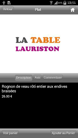 Restaurant La Table Lauriston Screenshot 3