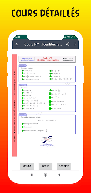 cours de maths 3eme année collège en Français Screenshot 3