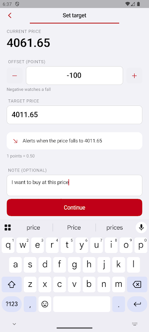PriceWatch - Forex Price Alert Screenshot 2