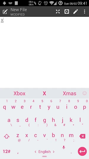 Keyboard Theme Flat White Pink Screenshot 2
