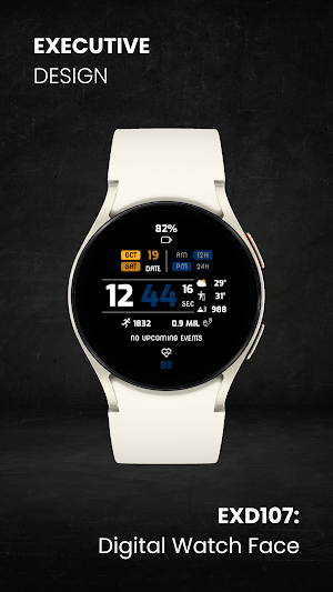 EXD107: Digital Watch Face Screenshot 3