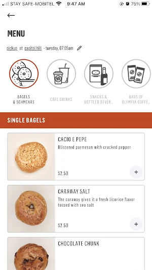 Rubinstein Bagels Screenshot 2