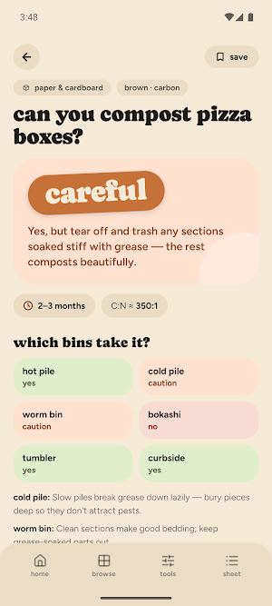 cancompost: what can I compost Screenshot 1