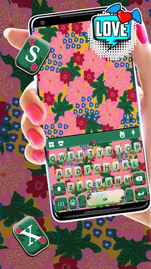 Vintage Flowers 2 Keyboard The Screenshot 1