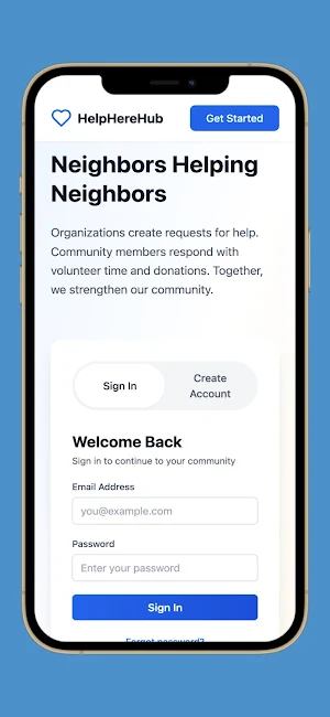 HelpHereHub Screenshot 1