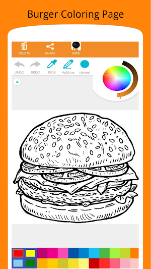 Burger Coloring Book Screenshot 0