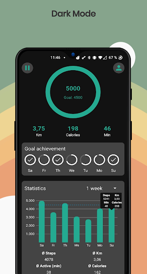 Pedometer - step counter & calories counter Screenshot 3