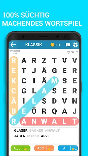 Word Search German Free Puzzle Word Game Screenshot 2