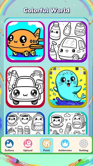 Drawing Game: Colorful World Screenshot 2