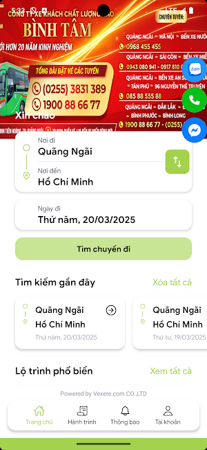 Nhà xe Bình Tâm Screenshot 0