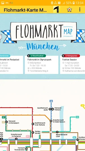 flea market map Munich Screenshot 2