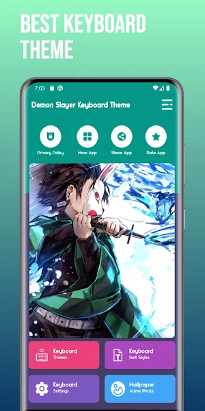 Demon Slayer Keyboard Theme Screenshot 0