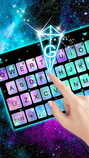Galaxy Color 3d Keyboard Theme Screenshot 0